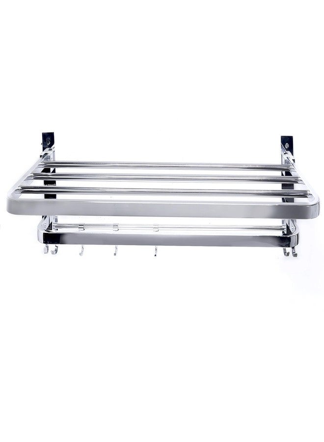 Pathavi Stainless Steel Towel Rack for Bathroom - Wall Mounted, Rust-Resistant Towel Bar for Bath & Kitchen - Space Saving Modern Towel Holder (24 Inch-Chrome Finish, Pack of 1) - Image 5